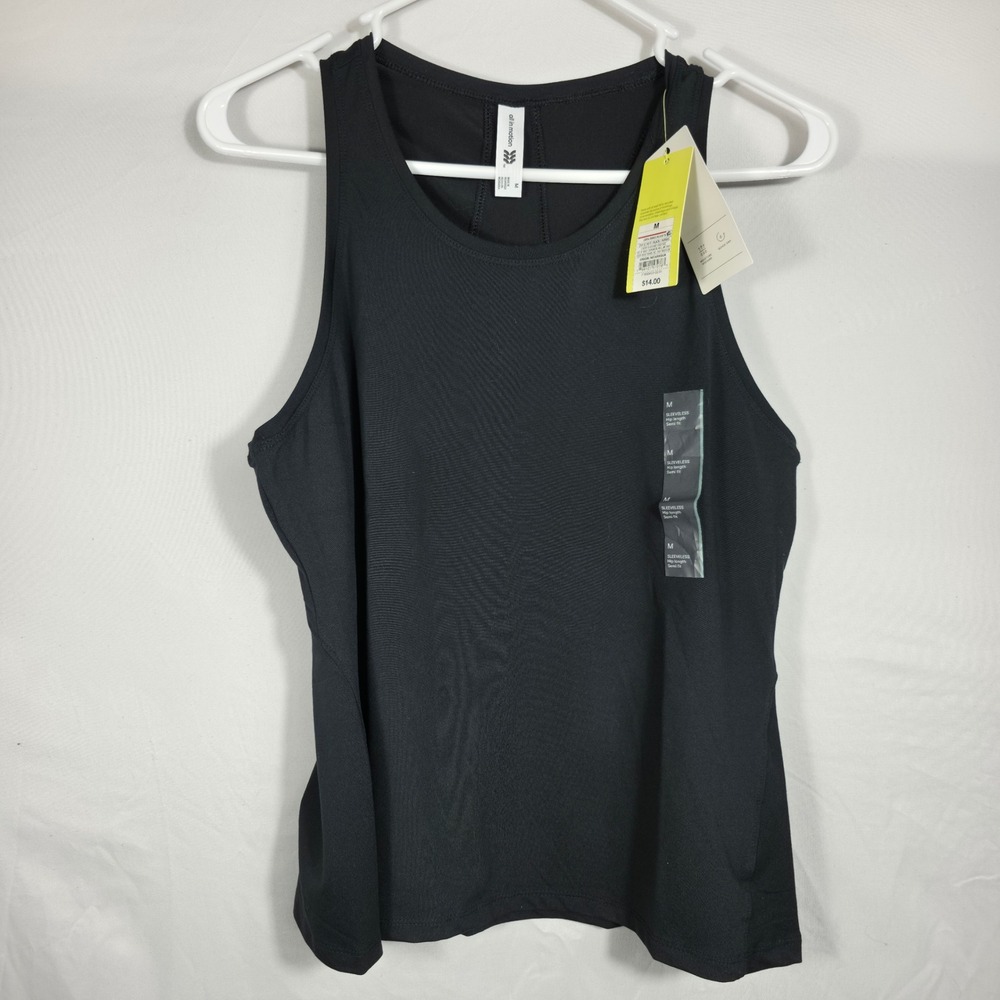 All in Motion Womens Racerback Tank Top‎ Black Moisture Wicking Activewear M